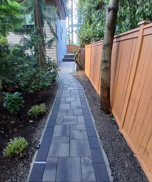 Custom Curved Paver Walkway Installation in Bellevue 